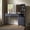 Dark Grey, variant on KeyWhat 48" Fluted Vanity Desk with 36" Mirror and Lights, Modern Makeup Table with 5 Drawers, Charging Station, Adjustable Shelves - Dark Gray