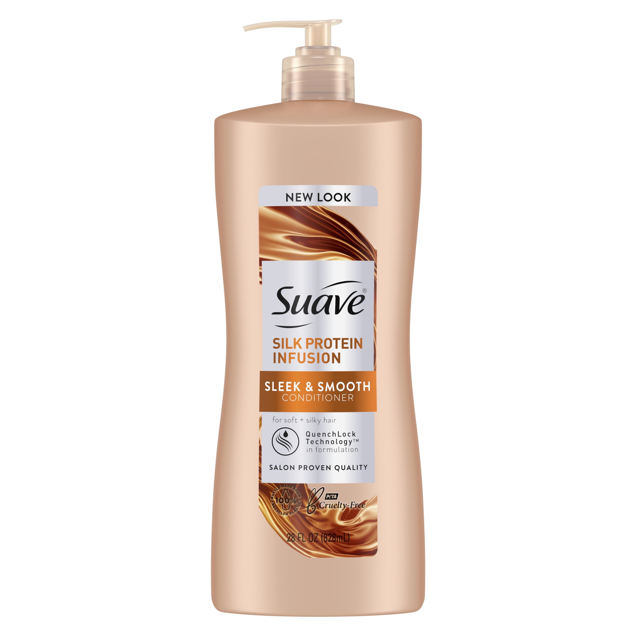 Suave Silk Protein Infusion Sleek and Smooth Conditioner for Soft, Silky  Hair 28 fl oz 