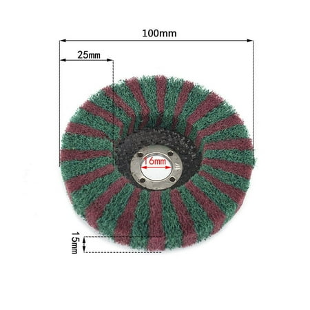 

4 Inch Scouring Pad Buffing Wheel Nylon Fiber Flap Polish Grind Disc 100*16mm