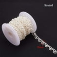 thumbnail image 2 of 10 Yards ABS Plastic Imitation Pearl and Rhinestone Chain Pearl Bead String for Wedding Party Decoration Sewing Trims Cake Decoration Creamy White for DIY, 2 of 7
