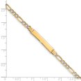 thumbnail image 3 of Bracelet d'Identification en Or Jaune 14k avec Barre de Nom Figaro, 3 of 7