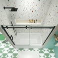 thumbnail image 3 of JimsMaison56"-60" W x 58" H Frameless Bathtub Shower Door with 5/16" (8mm) Clear SGCC Tempered Glass, Chrome Finish, 3 of 13