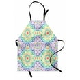 thumbnail image 1 of Rainbow Mandala Apron, Colorful Stripes with Flower Pattern Oriental Folklore Boho Motifs, Unisex Kitchen Bib with Adjustable Neck for Cooking Gardening, Adult Size, Multicolor, by Ambesonne, 1 of 4