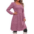 thumbnail image 3 of Fantaslook Square Neck Long Sleeve Dresses for Women Casual Trendy Sweater Dress with Pockets, 3 of 8