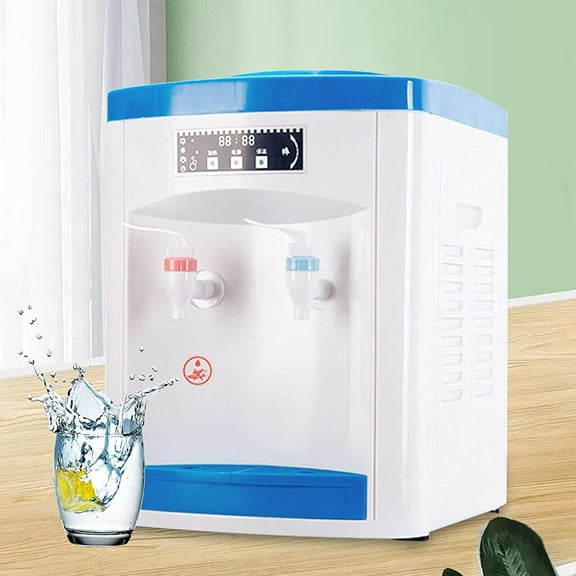 Electric Water Cooler Dispenser, 110V Desktop Hot and Cold Water Cooler Dispenser 10''x9''x13'' Top Loading Automatic Drinking Machine for Home Office 5L-18L Bottle Water