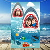 Shark Zone Backdrop Supplies Shark Photography Background Banner for Boy Girl Birthday Sea Shark Theme Party Baby Shower Decorations 70.8 x 35.5 Inch