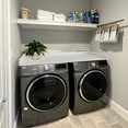 thumbnail image 3 of Kaboon Washer Dryer Countertop with Edge Rails, 28" x 58", White, 3 of 6