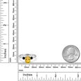 thumbnail image 6 of Gem Stone King 14K White Gold Yellow Citrine and Black Diamond Engagement Ring for Women | 1.50 Cttw | Oval 8X6MM | Gemstone November Birthstone | Size 6, 6 of 6