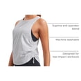 thumbnail image 4 of Remera CRZ YOGA de Algodón Pima con Lateral Fruncido y Tirantes, Talle L, 4 of 7