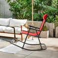 thumbnail image 2 of Costway Patio Camping Rocking Chair Folding Rocker Footrest Lightweight Outdoor Red, 2 of 8