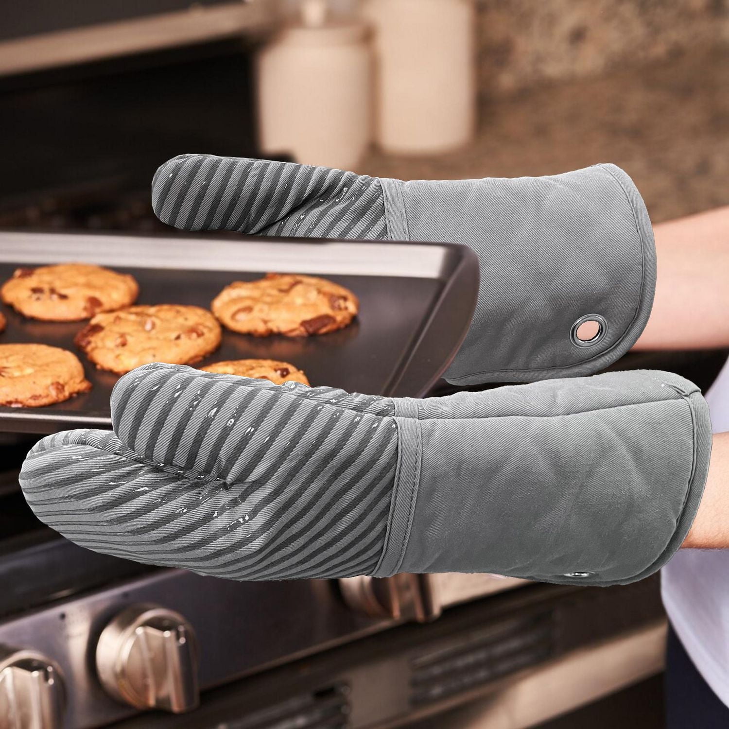 Fabstyles Silicone Print Oven Mitts Set of 2