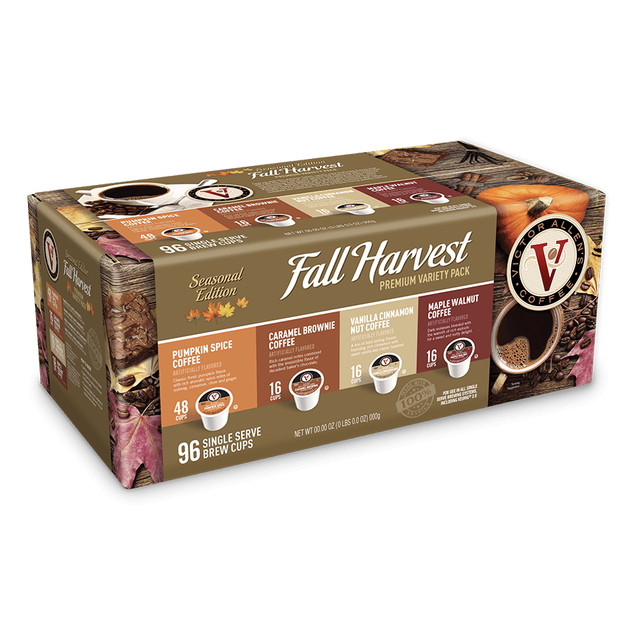 Victor Allen's Coffee Fall Harvest Variety Pack,96 Count, Single Serve