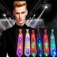 thumbnail image 3 of Sunjoy Tech LED Luminous Tie Dot Print Button Battery Powered Necktie Men Women Colorful Sequins Glowing Tie, 3 of 9