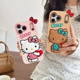 thumbnail image 3 of 3D Cute Kitty Cat Cartoon Silicone Girly Phone Case Shockproof Protective Cover for iPhone 6 7 8 Plus X XS XR 11 12 13 14 15 16 Plus 17 Pro Max for Samsung Galaxy A14 A15 A16, 3 of 7