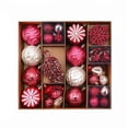 thumbnail image 3 of Dmlowu 62Pcs Shatterproof Christmas Ball Ornaments, Champagne Gold Christmas Ornaments with Snowflake Pinecone Leaf Pendants, Holiday Party Garland Christmas Tree Decorations, 3 of 8