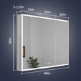 thumbnail image 3 of Rim 48" W x 36" H LED Lighted Bathroom Medicine Cabinets with Mirror - Recessed or Surface Options, 3 of 24