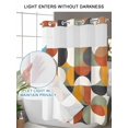thumbnail image 4 of No Hook Shower Curtain with Snap in Liner,Mid Century Color Block Abstract Geometric Waterproof Bath Curtain Double Layers with See Through Top Window,Colorful Nordic Style Shower Curtains 36x72in, 4 of 9
