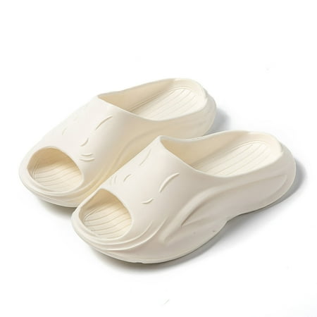 

ZTTD Women Slippers In Summer New Pattern Fashion Simple Decoration Comfortable Flat Bottomed Non Slip Slippers White