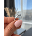 thumbnail image 2 of ESTE ORIGIN 2ct Oval Moissanite Diamond Engagement Ring in 18K White Gold Wedding Ring for Women 6., 2 of 8
