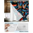 thumbnail image 3 of No Hook Cloth Fabric Shower Curtain with Snap in Liner, Spring Floral Waterproof Shower Curtains Set with See Through Top Window, Modern Abstract Art Birds Bath Curtains Shower 72"x84", 3 of 6