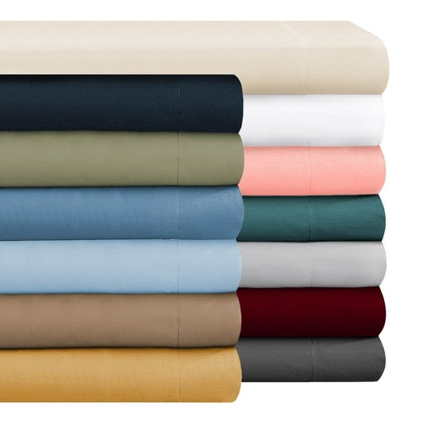 Parure De Lit King Size 100% Coton égyptien - 1500 Fils - Beige Uni - Neuf