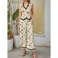 thumbnail image 2 of Womens Two Piece Sets Summer Vacation Outfits Button Down Resort Wear 2025 Long Matching Sets  L, 2 of 8