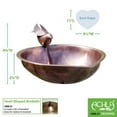 thumbnail image 2 of Achla Designs  Heart Shaped Birdbath Bowl With Wall Mount Bracket, 9 Inch Diameter, Antique Copper, 2 of 2