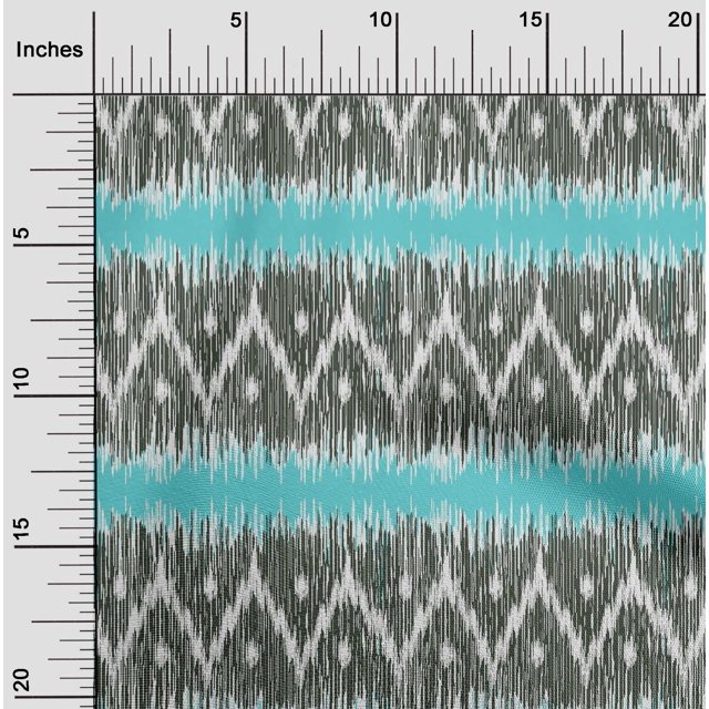 oneOone Tissu en Coton Flex Chevron Ikat Imprimé 1 Yard 40 Pouces de Large