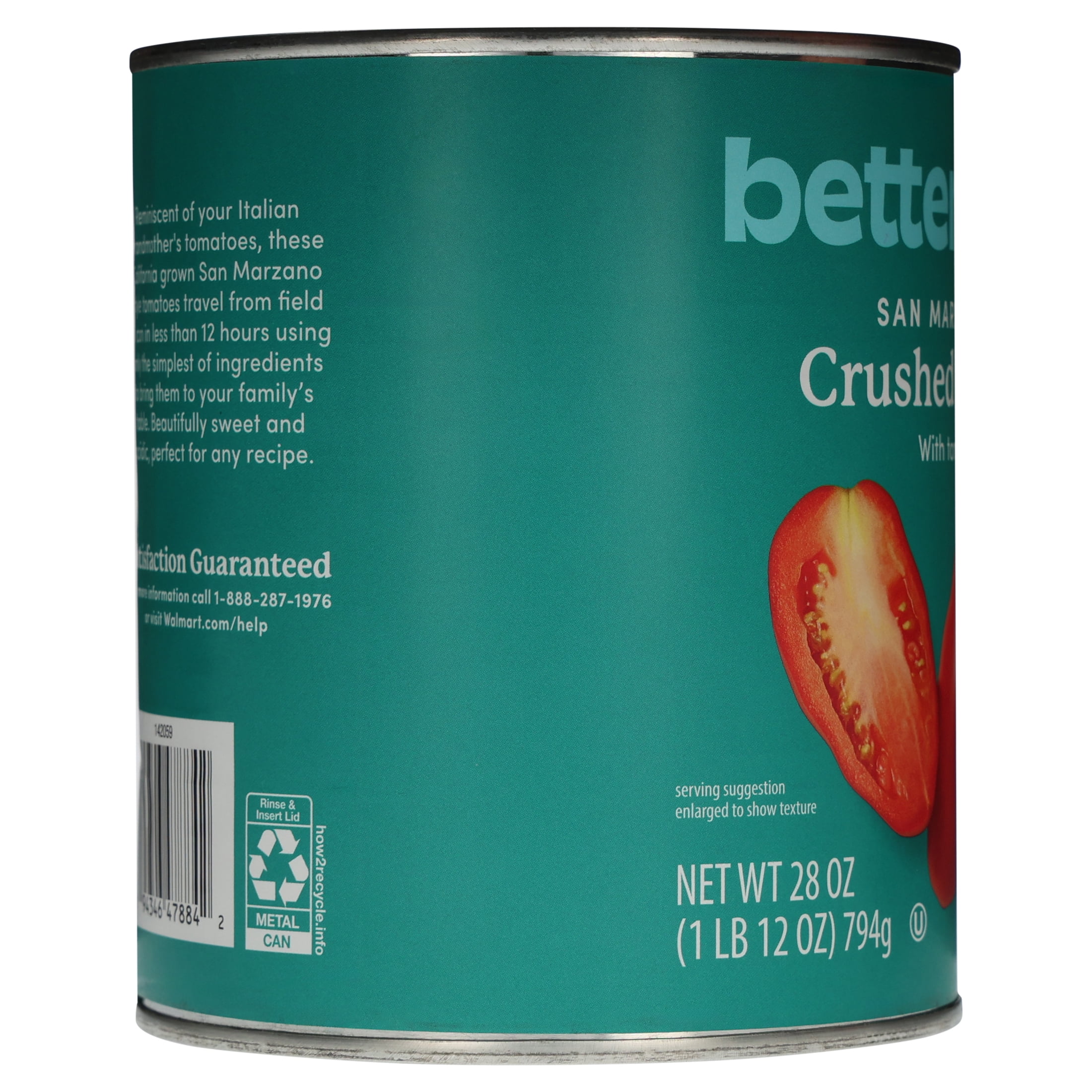 bettergoods San Marzano Style Crushed Tomatoes, 28 oz - Walmart.com
