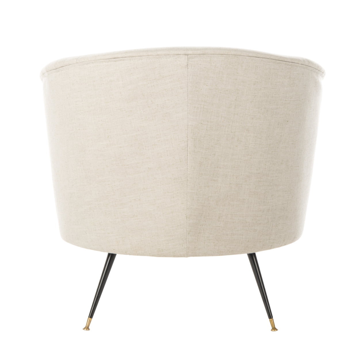 SAFAVIEH Arlette Mid-Century Velvet Accent Chair, Light Grey