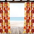 thumbnail image 2 of Leah Outdoor Window Curtain Yellow/Gray Set 52x84, 2 of 5