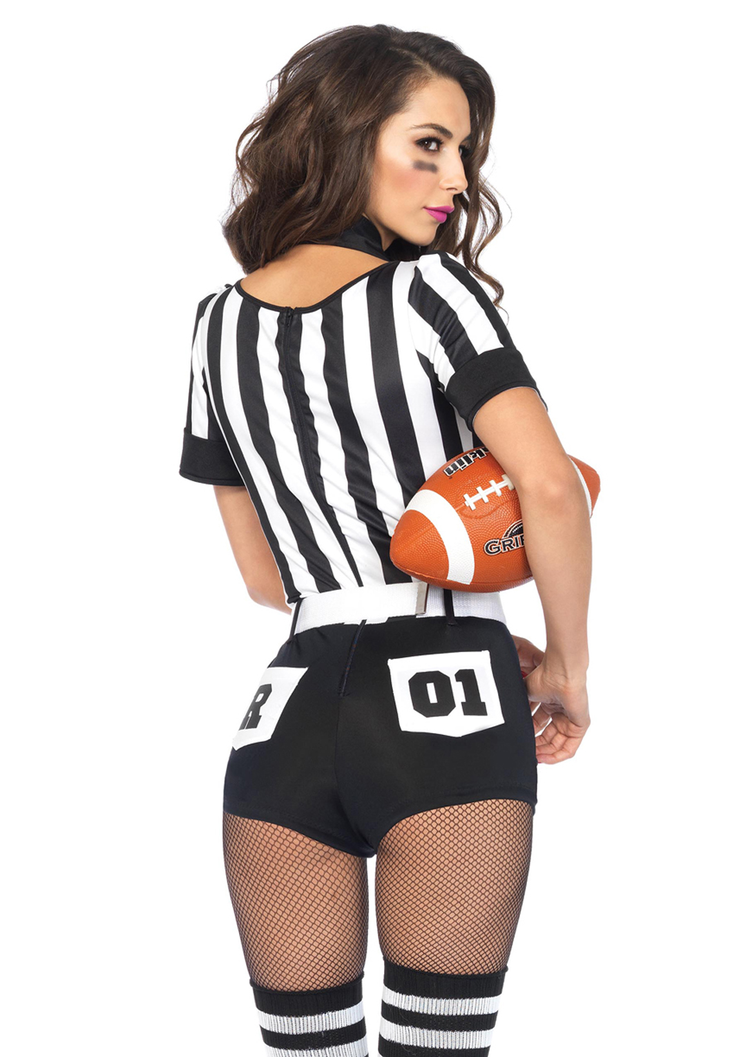 Leg Avenue Women's 3 Piece No Rules Referee Costume, Black/White, Medium - image 2 of 3