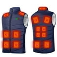 thumbnail image 3 of HomeGardon Heated Vest for Men and Women USB Heated Vest without Sleeves Winter Men Casual Solid Stand Collar Zipper Four Control 15 Areas Heat Heating Tanks USB Charging Tanks,S-XXXL, 3 of 5