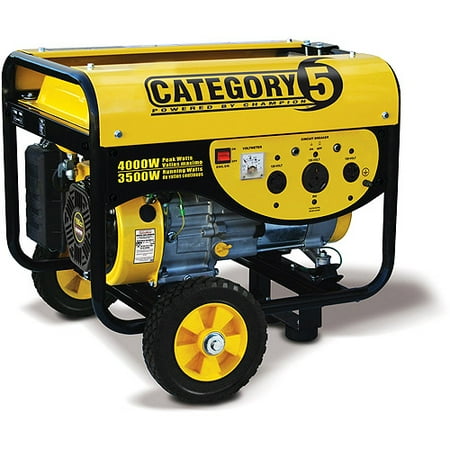 Champion Power Equipment Category 5 3500/ 4000 Watt Portable Generator Carb in Black