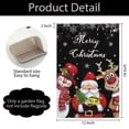 thumbnail image 3 of VOCHIC Merry Christmas Garden Flags 12x18 Double Sided, Elk Snowman Santa Claus Garden Flag Xmas Farmhouse Yard Outdoor Decoration, 3 of 7