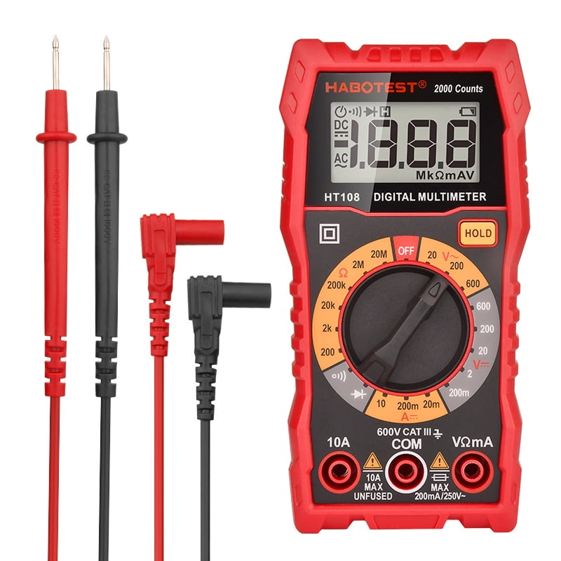 Tianlu Digital Multimeter, Digital Multimeter, 2000 Counts Multifunction Voltmeter, Electrical