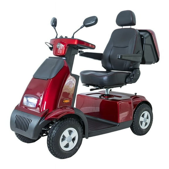 C4 High Performance Four Wheel Scooter By Afikim-Red-18 inch Wide