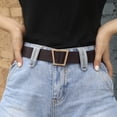thumbnail image 5 of Cinturón de cuero para mujer para pantalones vaqueros, cinturón de cuero de moda con hebilla de aleación, 5 of 5