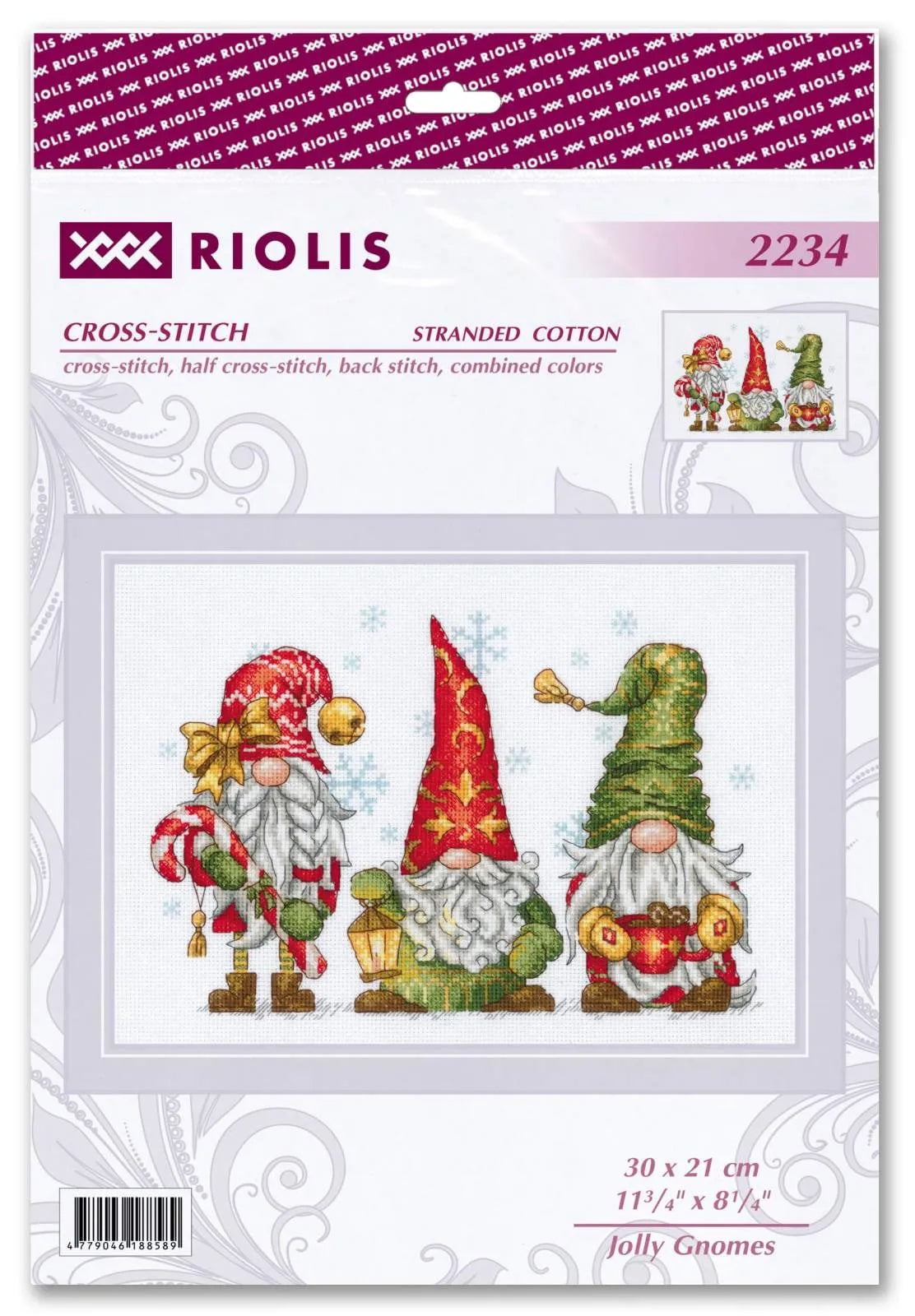 RIOLIS Counted Cross Stitch Kit 11.75"X8.25"-Jolly Gnomes