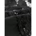 thumbnail image 6 of INSPIRE CHIC Women's Elegant Ruffle Collar Front 3/4 Sleeve Lace Shrug Top M Black, 6 of 7