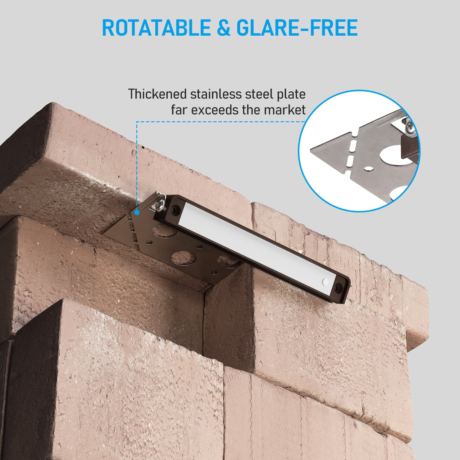 12 Pack LED Low Voltage Hardscape Lighting, 7 Inch Retaining Wall Light, 3W/4W/5W Landscape Step Lights, Surface & Recessed Mounted, 5000K Daylight