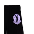 thumbnail image 2 of Wednesday Addams Girls Halloween Wide Leg Fleece Pants, Sizes 4-16, 2 of 3