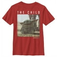 thumbnail image 1 of Boy's Star Wars The Mandalorian The Child Frame  T-Shirt - Red - Large, 1 of 2