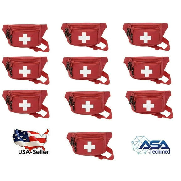 10pk AsaTechmed First Aid Waist Pack - Baywatch Lifeguard Fanny Pack