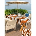 thumbnail image 4 of Outdoor Tablecloth with Umbrella Hole and Zipper, Burnt Orange White Moire Rectangle Table Cloth 60x120 Inch Waterproof Tablecloth, Modern Abstract Art Picnic Table Cover for Patio Camping, 4 of 7