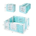thumbnail image 6 of Baby Fence Play Yard Baby Playpen 14 Panels - Kids Safety Play Center Yard Game Panel and Gate with Safety Lock Adjustable Shape for Children Toddlers Indoors or Outdoors 25 Sq Ft(Blue+White), 6 of 18
