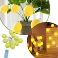 thumbnail image 1 of Led Battery Lights String Room Decoration Lights Lemon Decorative Lights Simulation Lemon String Lights Fruit Lights 10 Lights,1Pc Light String Clearance, 1 of 7