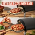 thumbnail image 5 of Chef Pomodoro Perforated Aluminum Metal Pizza Peel with Foldable Wood Handle (12 inch) 12 x 14 x 0.06 inches, 5 of 7