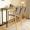 thumbnail image 2 of Gymax Patio Rattan Bar Stool Set of 4 Outdoor PE Wicker Bar Chairs w/ Armrests & Sturdy Footrests, 2 of 10