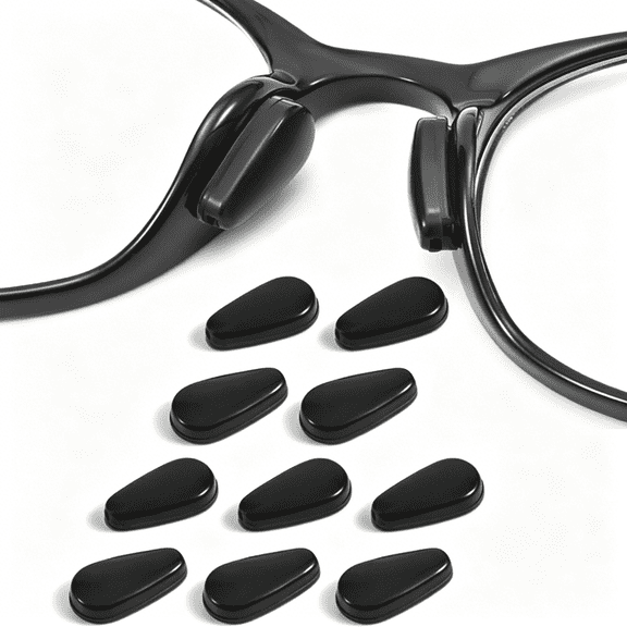 XIRQI Eyeglass Nose Pads,3.2Mm Thickness Adhesive Anti-Slip Glasses Nose Pad with Air Bag,For Eyeglasses Sunglasses Reading Glasses(5 Pairs,Black)